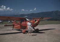 N9156K - This Stinson was Franklin Miller's third airplane.  He owned it from 1948 to 1950.  The picture, taken in 1948, has Franklin's Wife Dorothy Miller, in front of the airplane.  It was taken at the Meadville, Pa airport. - by Franklin Miller by his son Lohring Miller