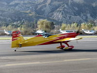 N669AJ @ SZP - Extraflugzeugproduktions EA330/SC, Lycoming AEIO-540 L1B5 300 Hp, fully aerobatic, short wing version modified, customized-can you spot the differences? taxi to Rwy 04 - by Doug Robertson