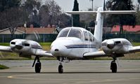 N79JT @ KRHV - Locally-based 1979 Piper PA-44-180 taxing out for departure at Reid Hillview Airport, San Jose, CA. - by Chris Leipelt