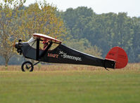 N6731 @ 8N1 - The Golden Age Air Museum Monocoupe 70 gets ready for take off and to perform for her audience. - by Daniel L. Berek