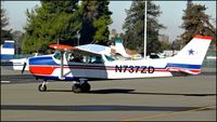 N737ZD @ KRHV - Locally-based 1977 Cessna 172N taxing out for departure at Reid Hillview Airport, San Jose, CA. - by Chris Leipelt