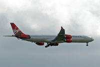 G-VSSH @ EGLL - Airbus A340-642 [615] (Virgin Atlantic) Home~G 04/08/2013. On approach 27L. - by Ray Barber