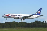 OK-TVT @ LFRB - Boeing 737-86N, On final rwy 25L, Brest-Bretagne airport (LFRB-BES) - by Yves-Q