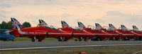 XX245 @ LFRN - Royal Air Force Red Arrows Hawker Siddeley Hawk T.1A, Rennes-St Jacques airport (LFRN-RNS) Air show 2014 - by Yves-Q