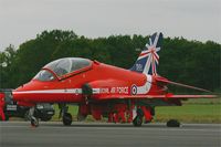 XX245 @ LFRN - Royal Air Force Red Arrows Hawker Siddeley Hawk T.1A, Rennes-St Jacques airport (LFRN-RNS) Air show 2014 - by Yves-Q