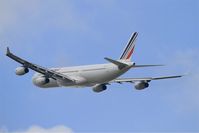F-GLZN @ LFPG - Airbus A340-313X, Take-off Rwy 27L, Roissy Charles De Gaulle Airport (LFPG-CDG) - by Yves-Q