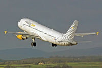 EC-MBF @ EGFF - A-320-214, Vueling Airlines, previously F-WWIU, 
EK-32005, EI-LIS, callsign Vueling 12YQ, seen departing runway 30 en-route to Alicante.