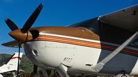 N9493Z @ KRHV - Locally-based 1981 Cessna TU206G Turbo Stationar 6 II on floats parked at its usual tie down (not like it would be going anywhere anyway!!!) at Reid Hillview Airport, San Jose, CA. - by Chris Leipelt