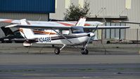 N24498 @ O69 - Locally-based 1977 Cessna 152 parked at its tie down at Petaluma Municipal Airport, Petaluma, CA. - by Chris Leipelt