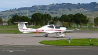 N519TM @ O69 - Palo Alto-based 2007 Diamond Star DA-40 taxing out for departure back home at Petaluma Municipal Airport, Petaluma, CA. - by Chris Leipelt