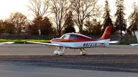 N972TB @ KRHV - First Class Technologies (Portland, OR) 2011 Cirrus SR22 parked at a temporary tie down (one month) at Reid Hillview Airport, San Jose, CA. - by Chris Leipelt
