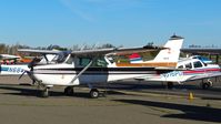 N2871U @ O69 - Locally-based 1963 Cessna 172D parked on the transient ramp at Petaluma Municipal Airport, Petaluma, CA. - by Chris Leipelt