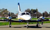 N88692 @ KRHV - Conquest Aircraft Leasing LLC (Doral, FL) 1982 Cessna Conquest II taxing into the transient parking at Reid Hillview Airport, San Jose, CA. Our 4th Super Bowl aircraft at Reid Hillview!!! - by Chris Leipelt