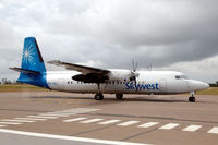 VH-FSL @ YESP - Fokker 50 of Skywest Airlines taxying to the runway at Esperance airport, Western Australia - by Van Propeller