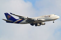 HS-TGH @ EGLL - Boeing 747-4D7 [24458] (Thai Airways) Home~G 09/05/2011. On approach 27L. - by Ray Barber