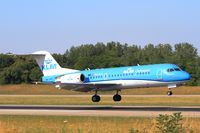 PH-KZL @ LFSB - Fokker 70, On final rwy 15, Bâle-Mulhouse-Fribourg airport (LFSB-BSL) - by Yves-Q