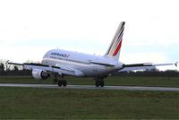 F-GUGP @ LFRB - Airbus A318-111, Landing rwy 25L, Brest-Bretagne Airport (LFRB-BES) - by Yves-Q