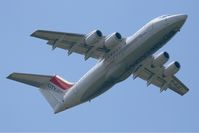 EI-RJC @ LFRB - British Aerospace RJ85, Take off rwy 07R, Brest-Bretagne airport (LFRB-BES) - by Yves-Q