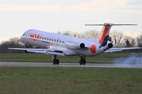 F-GUBC @ LFRB - Embraer EMB-145MP, Landing rwy 25L, Brest-Bretagne Airport (LFRB-BES) - by Yves-Q