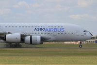 F-WWOW @ LFPB - Airbus A380-841, Landing rwy 03, Paris-Le Bourget (LFPB-LBG) Air show 2015 - by Yves-Q