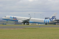 G-FBEF @ EGFF - Embraer 195, Flybe, previously PT-SNY, callsign Jersey 4TE, departing runway 30 en-route to Glasgow.