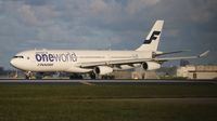 OH-LQE @ MIA - Finnair A340 - by Florida Metal