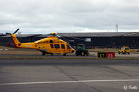 OO-NSF @ EGPD - At Aberdeen airport EGPD at 1245hrs local time 2016-03-19 on its delivery flight for newly based NHV Helicopters. Being towed to to its new hangar to join sister ships 'D' and 'E' also recent arrivals. - by Clive Pattle