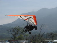 N127WP @ SZP - 2007 North Wing Design APACHE ST weight-shift control Experimental class trike, Rotax 582UL-99 64 Hp pusher, has BRS Ballistic Recovery System, takeoff climb Rwy 22 - by Doug Robertson