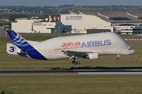 F-GSTC @ LFBO - Airbus A300B4-608ST Beluga, Landing rwy 14R, Toulouse-Blagnac airport (LFBO-TLS) - by Yves-Q