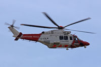 G-CILN @ EGFH - AW-139, Bristow Helicopters St Athan based, callsign Coastguard187, fast fly by.