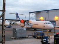 G-FBXD @ EGTE - At Exeter at dusk - new arrival - SAS/Fly Be - by magnaman