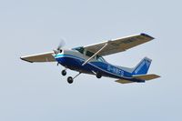 G-NWFS @ EGFH - Visiting Cessna Skyhawk II departing Runway 22. - by Roger Winser