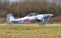 G-MAXV @ EGFH - Visiting RV-4, Raven 1 of Team Raven with new markings for the 2016 display season. - by Roger Winser