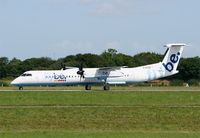 G-ECOO @ LFRB - De Havilland Canada DHC-8-402Q Dash 8, Take off run rwy 25L, Brest-Bretagne Airport (LFRB-BES) - by Yves-Q