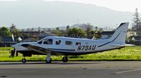 N79AU @ KRHV - Locally-based Piper PA-32-301T taxing out for departure at Reid Hillview Airport, San Jose, CA. - by Chris Leipelt