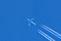 61-0310 @ EGFH - KC-135R, (Yankee Spirit) USAF, 133rdARS/NH ANG 157thARW Portsmouth NH based, callsign Reach257, 39000' AGL, 497 Kts, away, OTT. Image quality isn't good but it is 6.4NM high. - by Derek Flewin