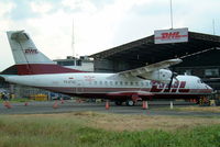 YV-876C @ SEGY - Aerospatiale ATR-42-312 [052] (DHL/Venescar Int) José Joaquín de Olmedo Int~HC 02/04/2003 - by Ray Barber