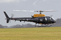 ZJ252 @ EGVP - Squirrel HT2, coded 52, 2 Regiment 670 Squadron Middle Wallop based, previously G-BXOK, seen hover practicing.