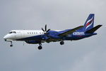 G-CERY @ EGNT - Saab 2000 on approach to Newcastle Airport, April 2008. - by Malcolm Clarke