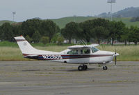 N2260S @ O69 - U.S. Coast Guard Auxiliary 1976 Cessna T210L Turbo-Centurion @ Petaluma Municipal Airport, CA taxiing for takeoff to KLVK (Livermore Municipal airport, CA) home base - by Steve Nation