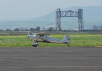 N41945 @ KAPC - Montana-based 1942 Luscombe 8D as NC41945 with Napa River RR Bridge in background @ Napa County Airport, CA - by Steve Nation
