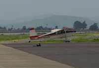 N4US @ KAPC - Locally-based 1959 Cessna 180B taxis out for takeoff @ Napa County Airport, CA - by Steve Nation