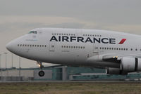 F-GITD @ LFPG - last landing of an B747 for Air France, note the spécial stiker under windows - by B777juju
