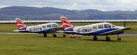 G-EGTB @ EGPN - Out to grass with fellow Tayside Aviation PA-28 G-OWAP at Dundee Riverside EGPN - by Clive Pattle