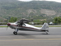 N2660K @ SZP - 1947 Luscombe 8E SILVAIRE, Continental C85 85 Hp, highly polished beauty, taxi to Rwy 22 - by Doug Robertson