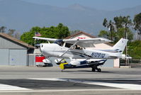 N1281Q @ SZP - 2006 Cessna 172S Skyhawk touching down @ Santa Paula Airport (Ventura County), CA - by Steve Nation