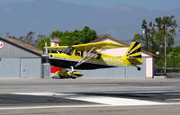 N5503H @ SZP - Locally-based 1978 Bellanca 8KCAB Super Decathalon flaring for landing @ Santa Paula Airport (Ventura County), CA - by Steve Nation