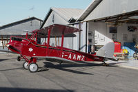 N60MZ @ SZP - ocally-based 1930 deHavilland DH-60G Gypsy Moth in red color scheme and carrying U.S. and British registrations (NX60MZ and G-AAMZ) @ Santa Paula Airport, CA - by Steve Nation
