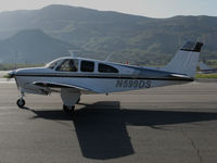 N599DS @ SZP - Locally-based 1967 Beech E33A Bonanza taxis in on return to Santa Paula Airport, CA - by Steve Nation
