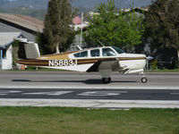 N5883J @ SZP - 1965 Beech S35 Bonanza arriving @ Santa Paula Airport, CA - by Steve Nation